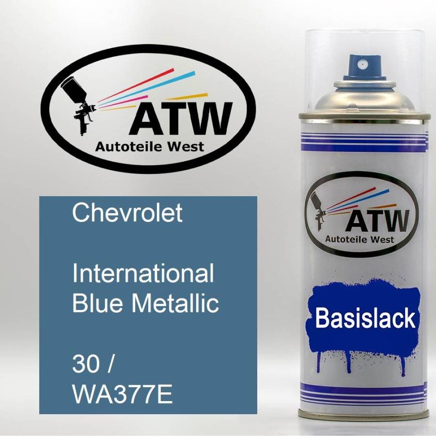 Chevrolet, International Blue Metallic, 30 / WA377E: 400ml Sprühdose, von ATW Autoteile West.